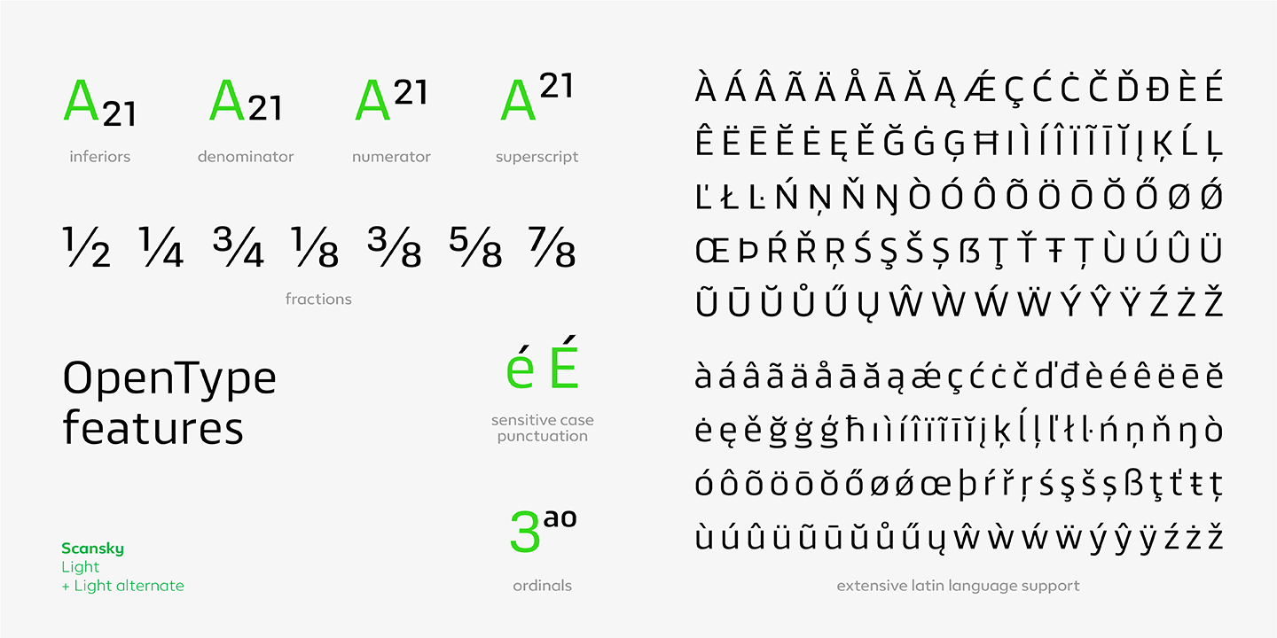 Example font Scansky #8